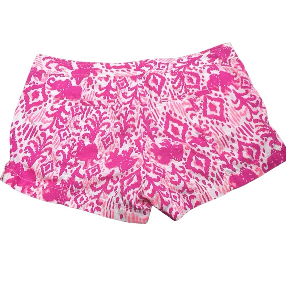 Lily Pulitzer the Lina shorts pink white printed size 6 Barbiecore